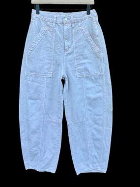 Universal Thread High-Rise Utility Easy Barrel Jeans Size 6 Pale Pink